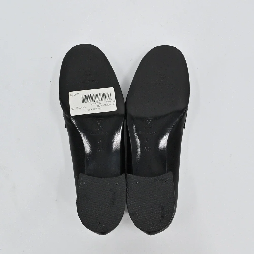 Bruno Magli Crystal Satin Loafers Womens Size 6.5 Black Evening Vintage Italy‎